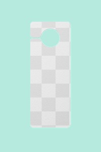 Door hanger png mockup, teal transparent design