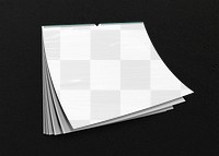 Hanging calendar png mockup, black transparent design