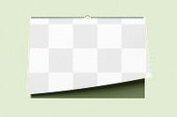 Wall calendar png mockup, green transparent design