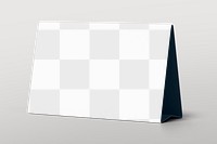 Table tent png mockup, 3D gray transparent design