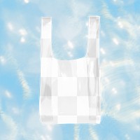 Plastic bag png transparent mockup