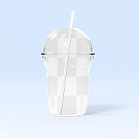 Plastic cup png transparent mockup