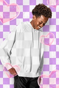 Hoodie png mockup,  transparent design