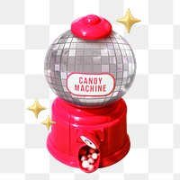 Png candy machine sticker, transparent background