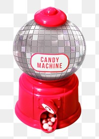 Png candy machine sticker, transparent background