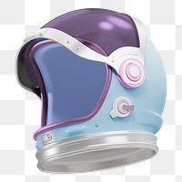 Png cute astronaut helmet sticker, transparent background