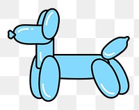 Png balloon dog sticker, transparent background