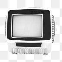 Png old retro TV sticker, transparent background