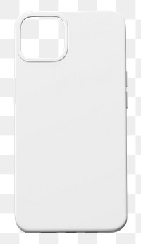 Png white phone case sticker, 3D rendering, transparent background