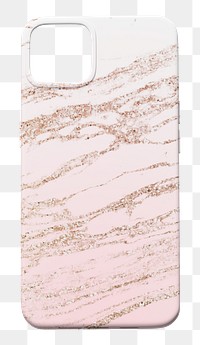 Png pink phone case sticker, transparent background