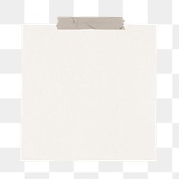 White note paper png sticker, transparent background