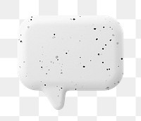 3D speech bubble png sticker, transparent background