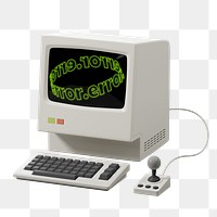 Retro computer  png sticker, transparent background