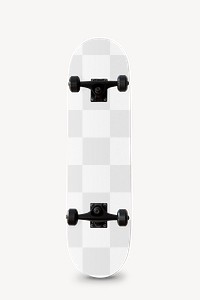 Skateboard png mockup, sport equipment, transparent design