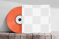 Vinyl cover png transparent mockup