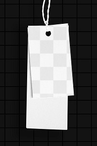 Clothing tag png transparent mockup