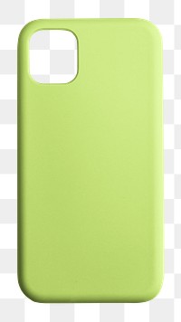 Green iPhone case png sticker, transparent background