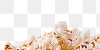 Popcorn png border, transparent background