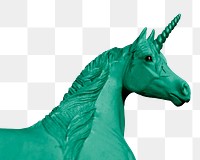 Unicorn statue png sticker, transparent background