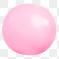 Pink bubble png sticker, round shape, transparent background