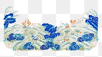 Chinese oriental  png embroidery border, transparent background. Original public domain image. Digitally enhanced by rawpixel.