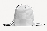 Drawstring bag png mockup, editable transparent design 