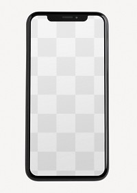 Phone screen png mockup, transparent design