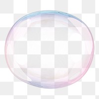 Full stop mark png sticker, 3D transparent holographic bubble