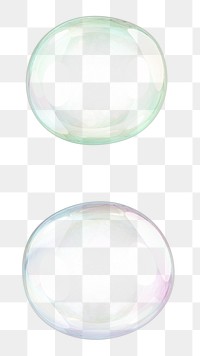 Colon symbol png sticker, 3D transparent holographic bubble