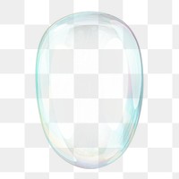 Apostrophe mark png sticker, 3D transparent holographic bubble