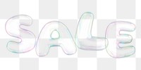 Sale png 3D word sticker, transparent balloon design