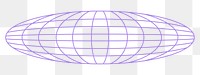 Globe grid png sticker, transparent background