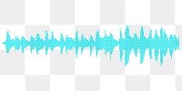 Png blue sound wave sticker, transparent background