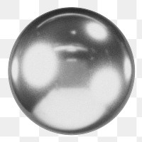 3D metallic ball png sticker, transparent background