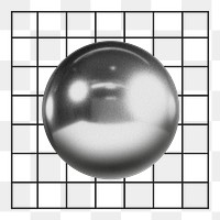 Black orb png sticker, transparent background