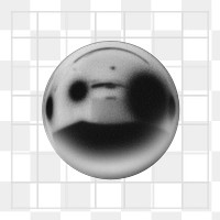 Black orb png sticker, transparent background