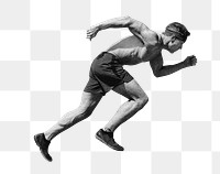 Male runner png sticker, transparent background