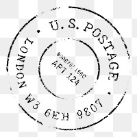 Postage stamp  png sticker, transparent background