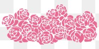 Pink rose png sticker, transparent background