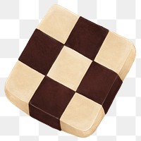 Checkerboard cookie png sticker, transparent background