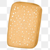 Homemade biscuit png sticker, transparent background