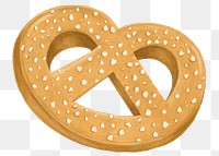 Crack pretzel png sticker, transparent background