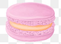 Pink macaroon png sticker, transparent background