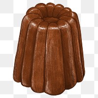 Canele png sticker, transparent background