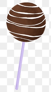 Chocolate cake pop png sticker, transparent background