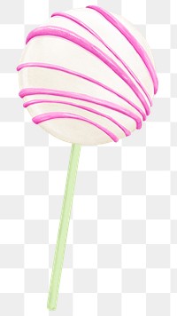 Vanilla cake pop png sticker, transparent background