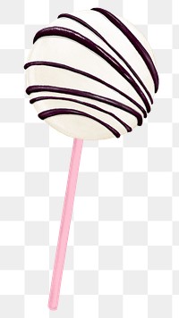 Vanilla cake pop png sticker, transparent background