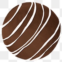 Chocolate cake pop png sticker, transparent background