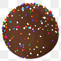 Chocolate cake pop png sticker, transparent background