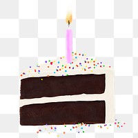 Birthday cake png sticker, transparent background